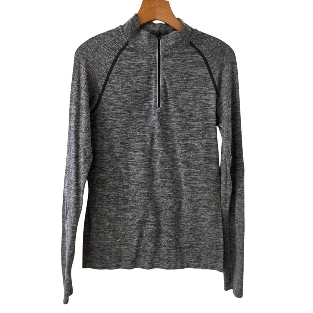 Pink Active Sweatshirt Women's M Green 1/4 Zip Pullover Stretch Gym Lightweight